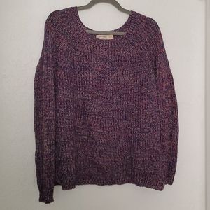 Multi-colored boat neck sweater